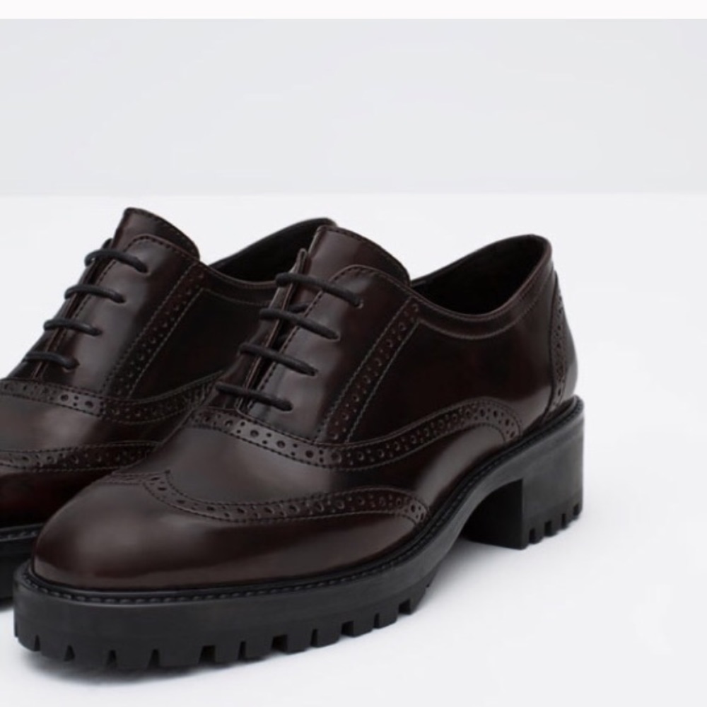 ❤️Sale❤️Zara Track Sole Bluchers, lace up shoes - Picture 3 of 8